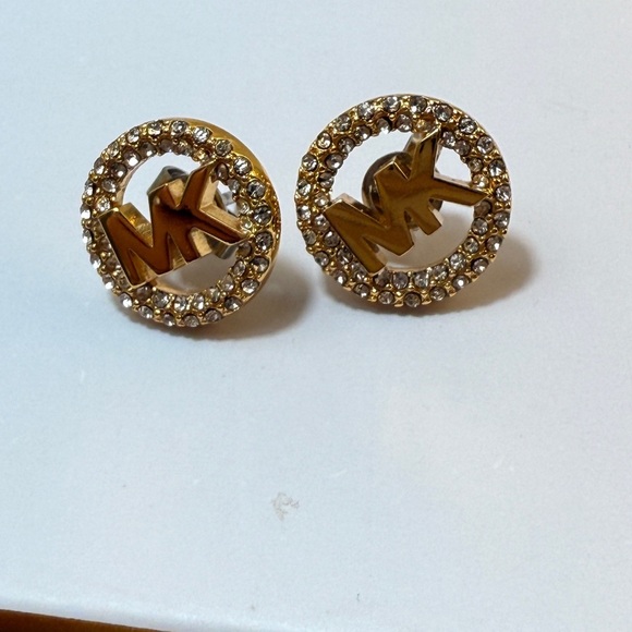 Michael Kors Gold Crystal Embellished Earrings - Picture 7 of 9